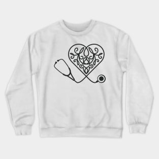 Floral Stethoscope. Cute Nurse. Medicine. Crewneck Sweatshirt